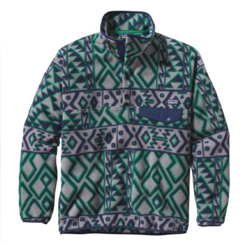 !!!!!!!!!!!! SOLD !!!!!!                Men XL Aztec Green Geometric Gorpcore